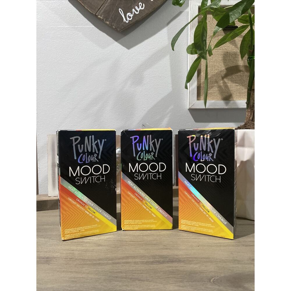 Punky Colour Mood Switch Heat Activated Hair Color Change Orange to Yellow X3